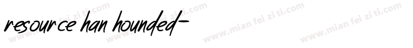 resource han hounded字体转换